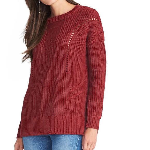 Rachel Roy read distressed sweater NWT